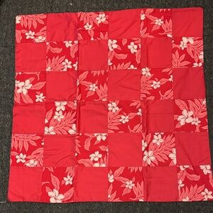 Floral Red Patchwork Baby Blanket
